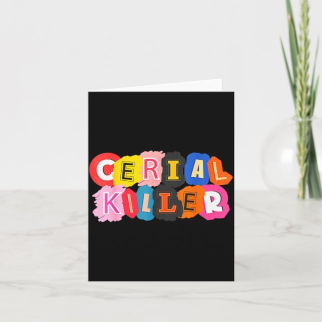Carte Funny Cereal Killer Cereal Design For Breakfast Lo (Devant)