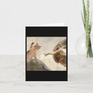 Carte Funny Chat Dieu Création D'Adam Mème Jésus