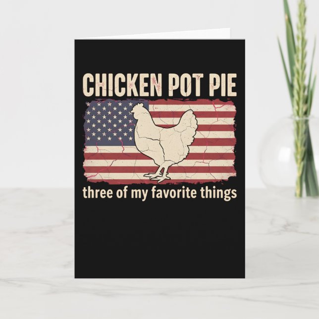 Carte Funny Chicken Pot Pie Farm Chicken Lover Rustic (Devant)