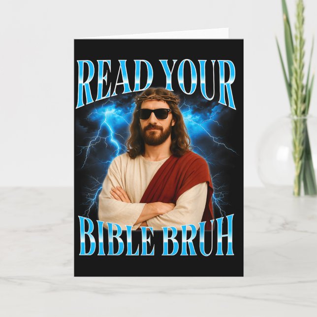 Carte Funny Christian Read Your Bible Bruh  (Devant)