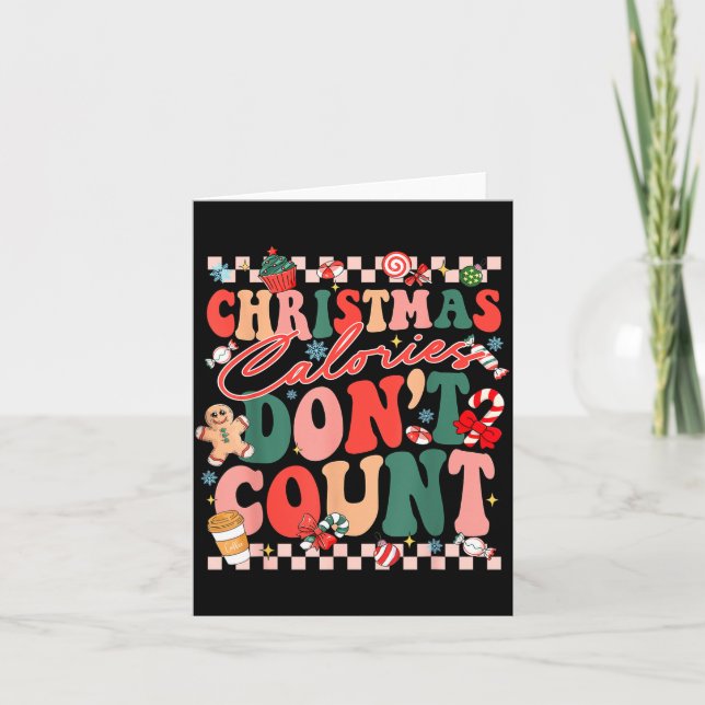 Carte Funny Christmas Calories Don't Count Xmas Cookie  (Devant)