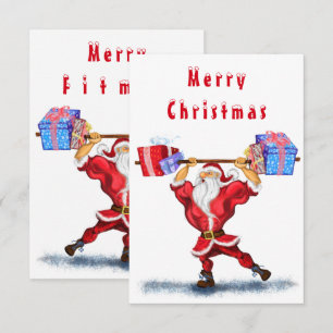 Carte Funny Christmas Card Père Noël avec cadeaux