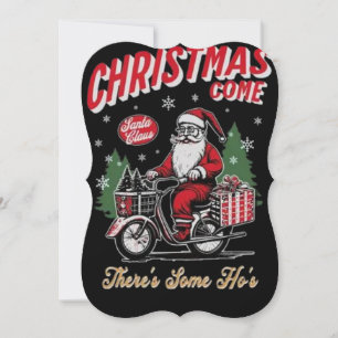 Carte Funny Christmas Card - Santa Claus Humour de vacan