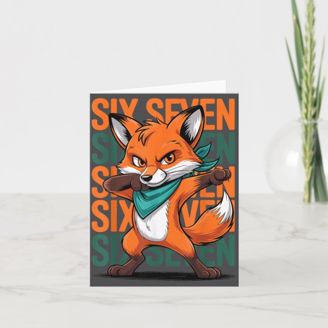 Carte Funny Christmas Cool Fox Dabbing Xmas Dab Six Seve (Devant)
