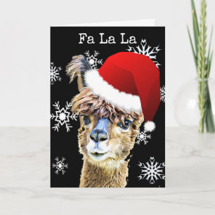 Carte Funny Christmas La La Llama Holidays