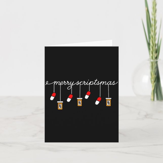 Carte Funny Christmas Pharmacy Phrase Merry Scriptsmas C (Devant)