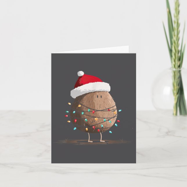 Carte Funny Coconut Christmas Graphics Lights Lover  (Devant)