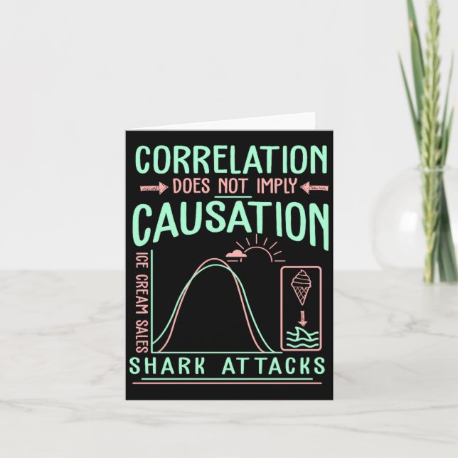 Carte Funny Correlation Does Not Imply Causation Premium (Devant)