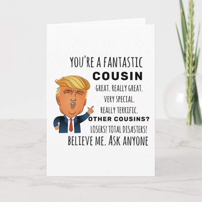 Carte Funny Cousin Anniversaire Meilleur Cadeau (Devant)