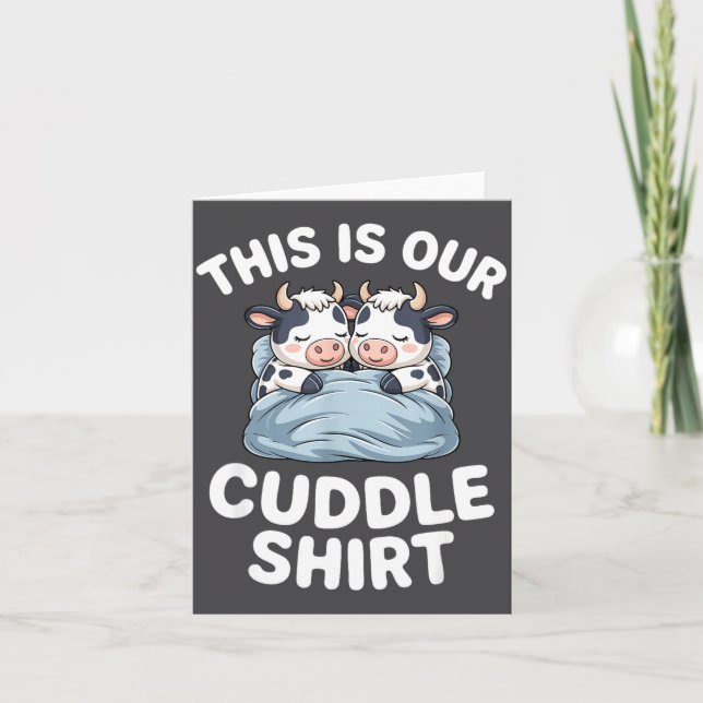 Carte Funny Cow Couple Idea This Is Our Cuddle  (Devant)