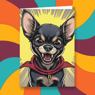 Carte Funny Crazy Chihuahua   Le monde devenu fou