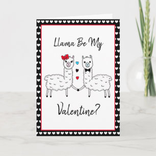 Carte Funny Cute Llama Pun Saint Valentin