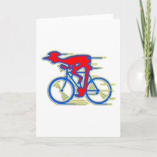 Carte Funny Cycling Abstrait