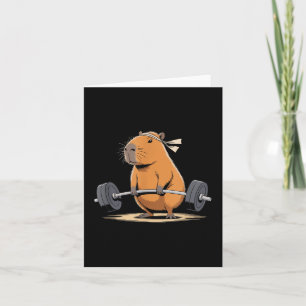 Carte Funny Deadlift Capybara Jote Fitness Capy Gym Love