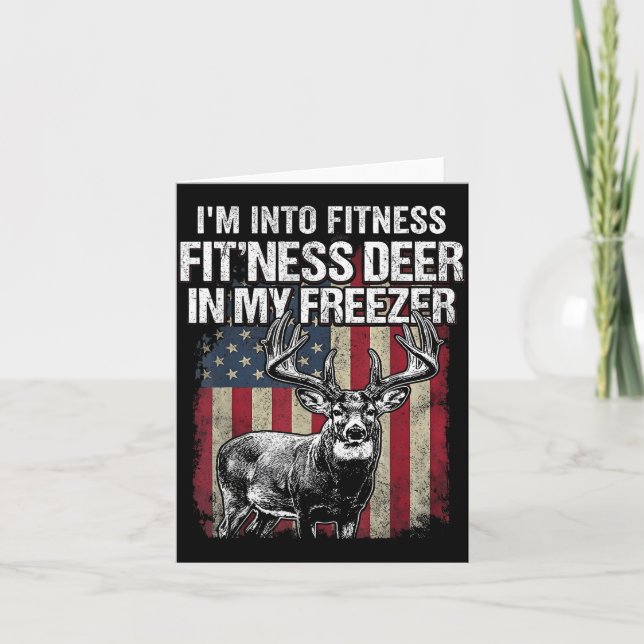 Carte Funny Deer Hunting Art For Men Women Wildlife Hunt (Devant)