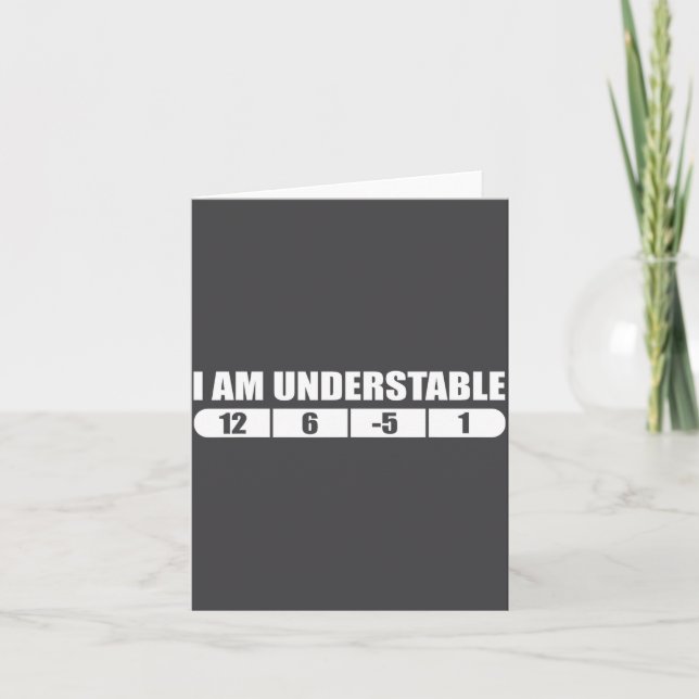 Carte Funny Disc Golf Quote Design, I Am Understable Fri (Devant)