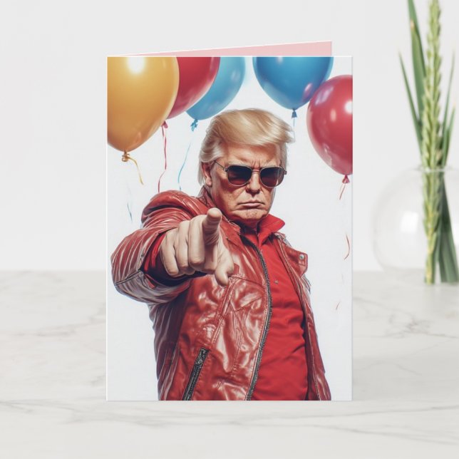 CARTE FUNNY DONALD TRUMP BRTHDAY GREETING CARD (Devant)