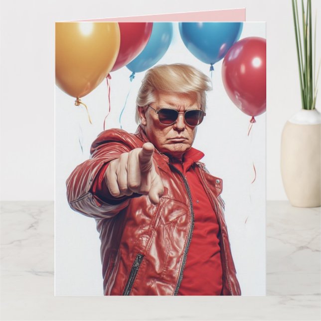 CARTE FUNNY DONALD TRUMP BRTHDAY GREETING CARD (Devant)