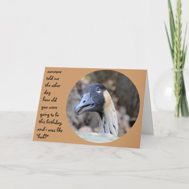 Carte Funny Duck Birthday card, Over the Hill (Devant)