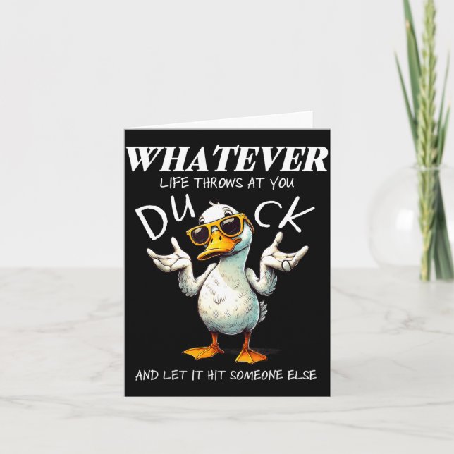 Carte Funny Duck Shirt Funny Quote Graphic Tees For Men  (Devant)