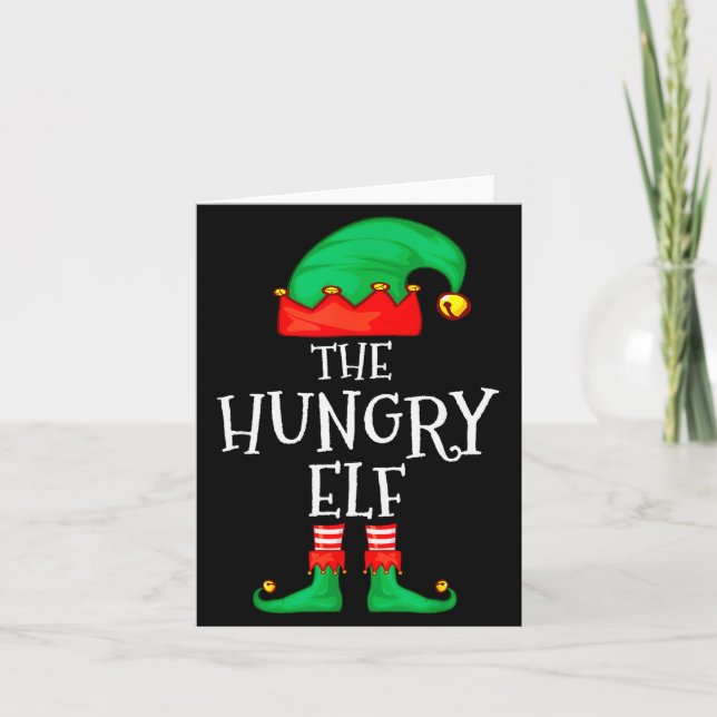 Carte Funny Elf Family Christmas The Hungry Elf Sweater  (Devant)