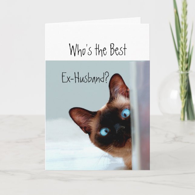 Carte Funny Ex-Husband ? Appreciation Cat Kitten (Devant)