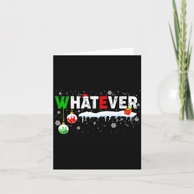Carte Funny Family Christmas Pajamas Matching Whatever  (Devant)