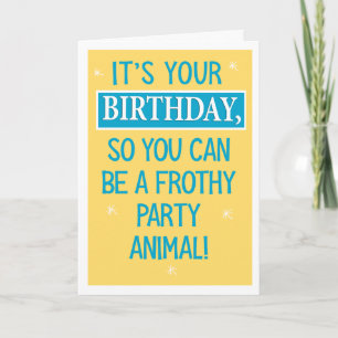 Carte Funny Farty Sloth Anniversaire
