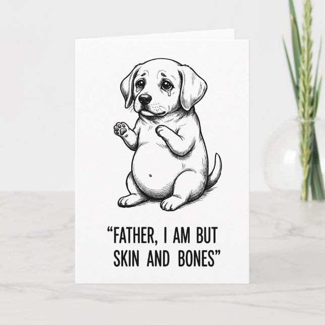 Carte funny Father dog I Am But Skin and Bone Graphic (Devant)