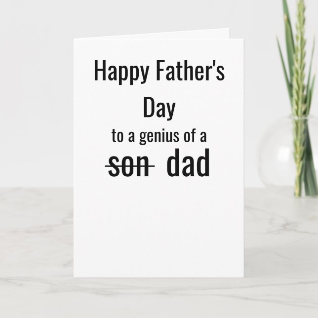 Carte Funny Father's Day | A Genius of a Dad (Devant)