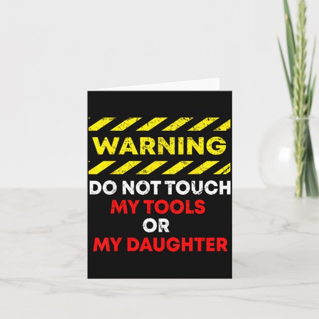 Carte Funny Father's Day Daddy Gift Apparel Warning Do N (Devant)