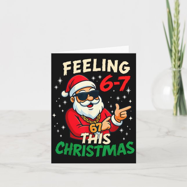 Carte Funny Feeling 67 This Christmas Six Seven Meme Kid (Devant)