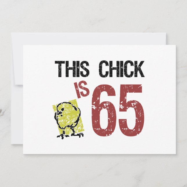 Carte Funny féminin 65e anniversaire (Devant)