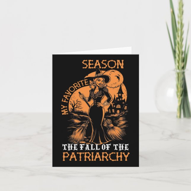 Carte Funny Feminist sorcière Ma saison préférée sorcièr (Devant)
