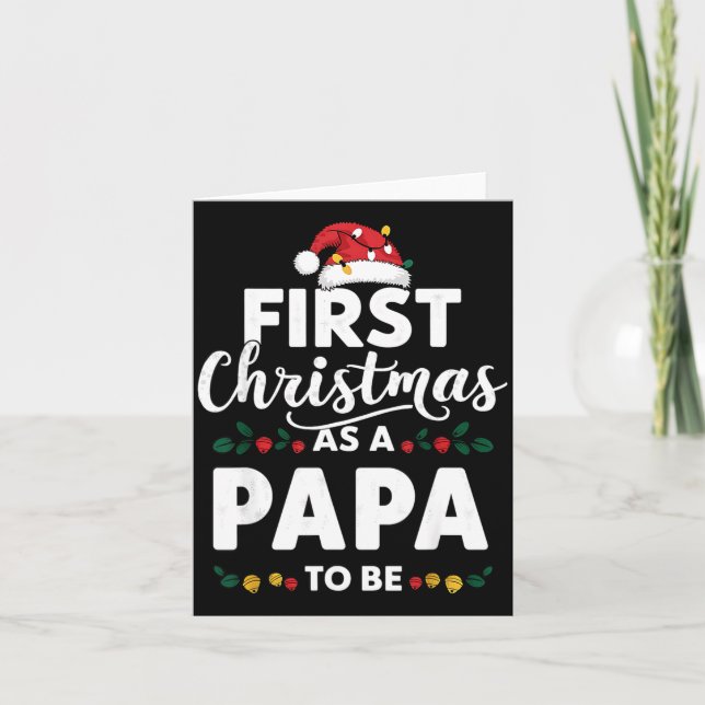 Carte Funny First Christmas As A Papa To Be New Papa Chr (Devant)
