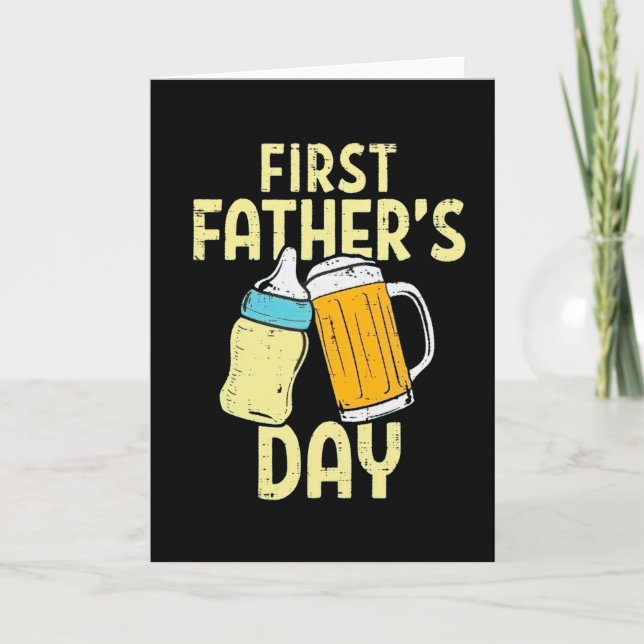 Carte Funny First Father's Day Matching daddy and child (Devant)