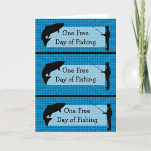 Carte Funny Fishing Hummor Coupons Father's Day Card