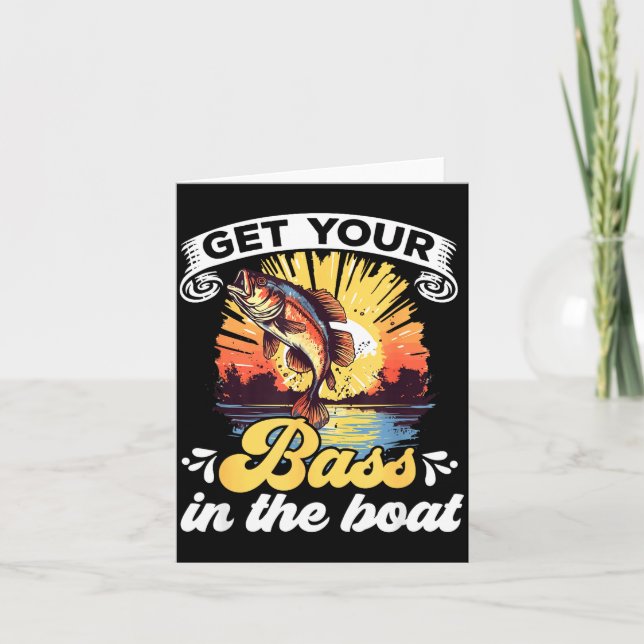 Carte Funny Fishing Quote Hooked On B Fishing  (Devant)