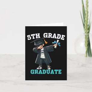 Carte Funny Garçons de 5e année Graduation Grad Dabbing