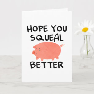 Carte Funny Get Well Bientôt Card