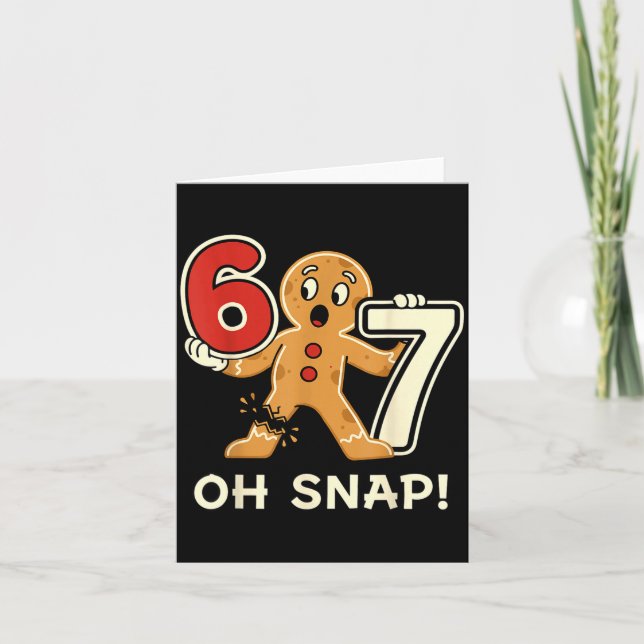 Carte Funny Gingerbread Man 67 Six Seven For Adult Kids  (Devant)