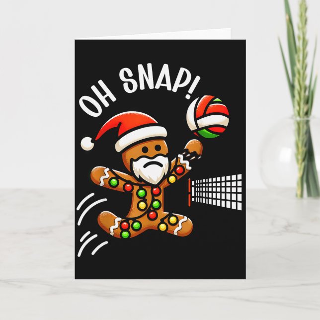 Carte Funny Gingerbread Man Pajamas &amp; Pjs Xmas Holid (Devant)