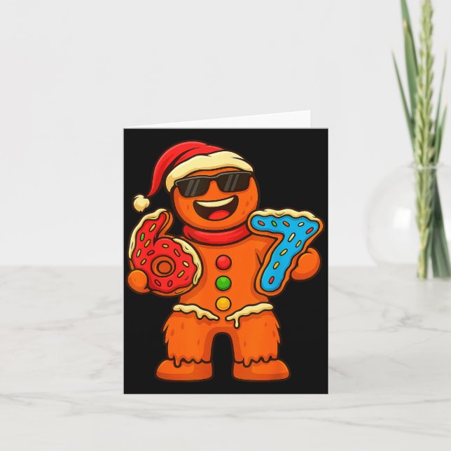 Carte Funny Gingerbread Six Seven 67 Ice Cream Drip Chri (Devant)