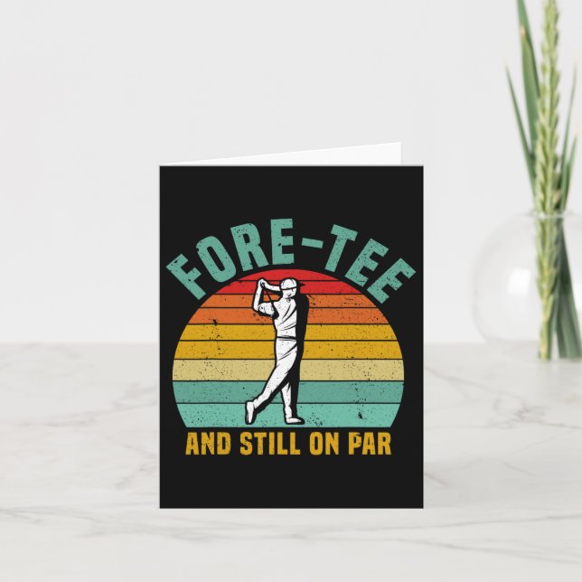 Carte Funny Golf 40e Anniversaire Rétro Dét Et Toujours (Devant)