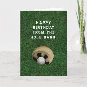 Carte Funny Golf Anniversaire