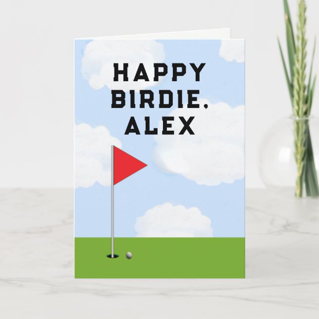 Carte Funny Golf Anniversaire (Devant)