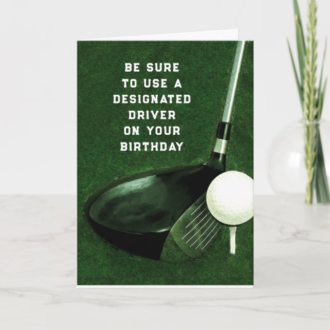 Carte Funny Golf Anniversaire (Devant)