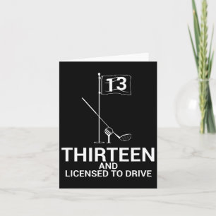 Carte Funny Golf dire Ado Golfer 13e anniversaire