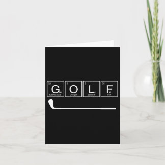 Carte Funny Golf Éléments chimiques Table périodique Gol