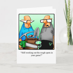 Carte Funny Golf Hummor Birthday Greeting Card
